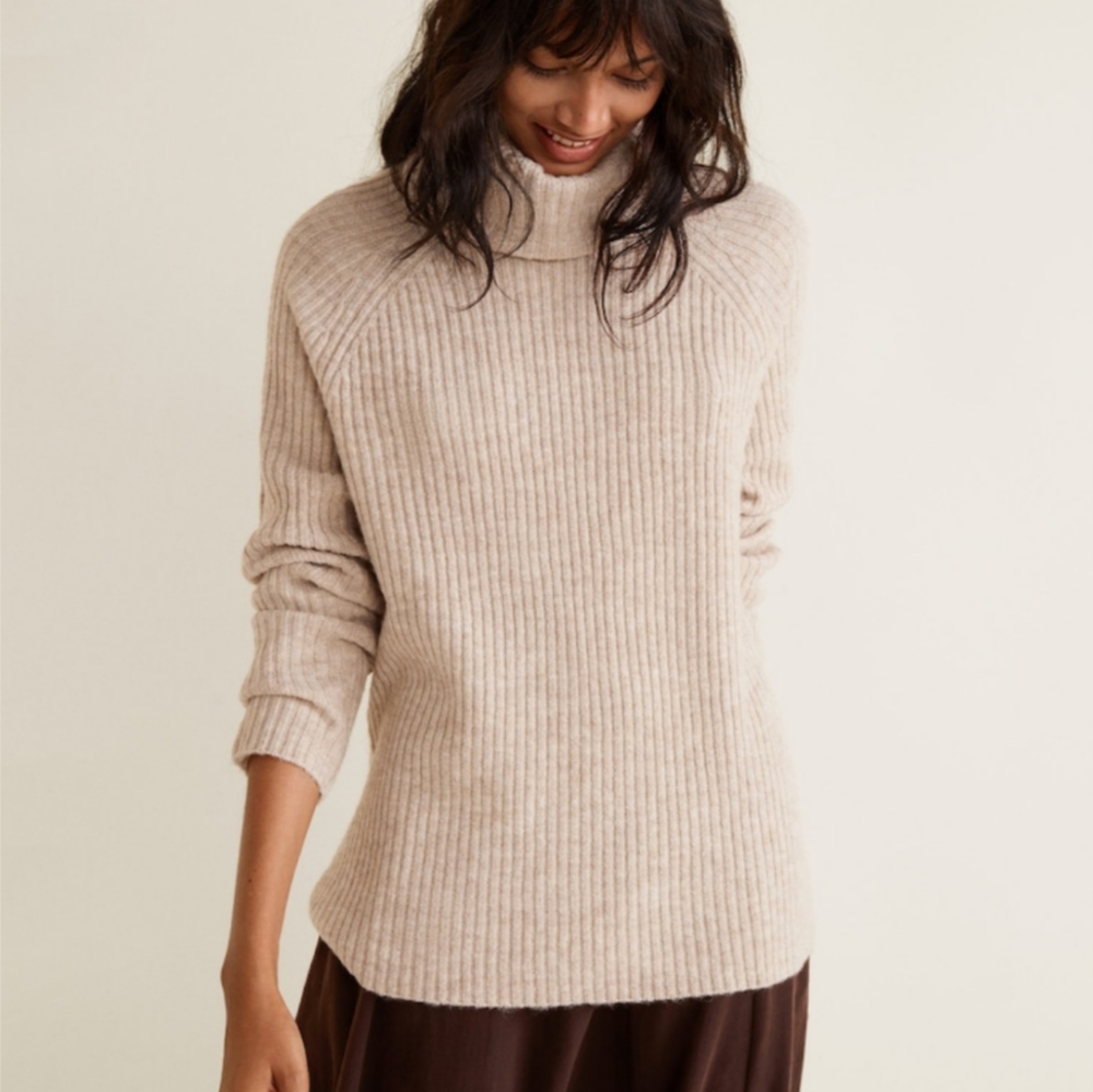 Mango Ribbed Recycled Polyester Sweater